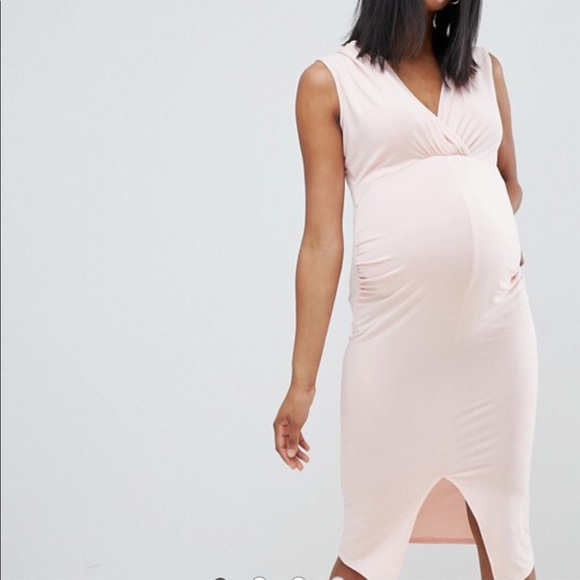 ASOS Maternity Dresses & Skirts - 💕 ASOS Pink Front Split Dress 💕